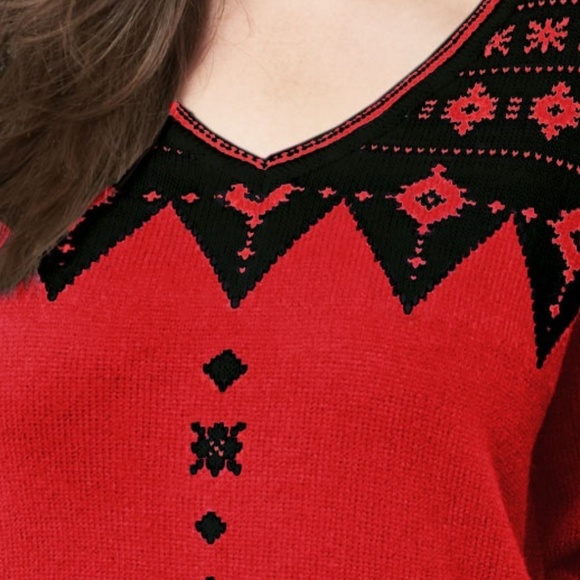 Jacquard Sweater(Sizes: 3X,2X) - Picture 3 of 4